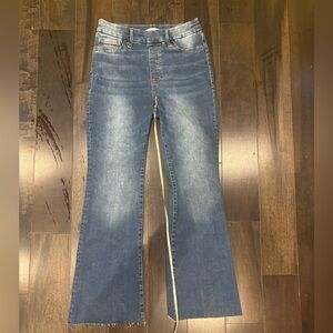 Good American Power Stretch Pull on Flare Jeans size Medium